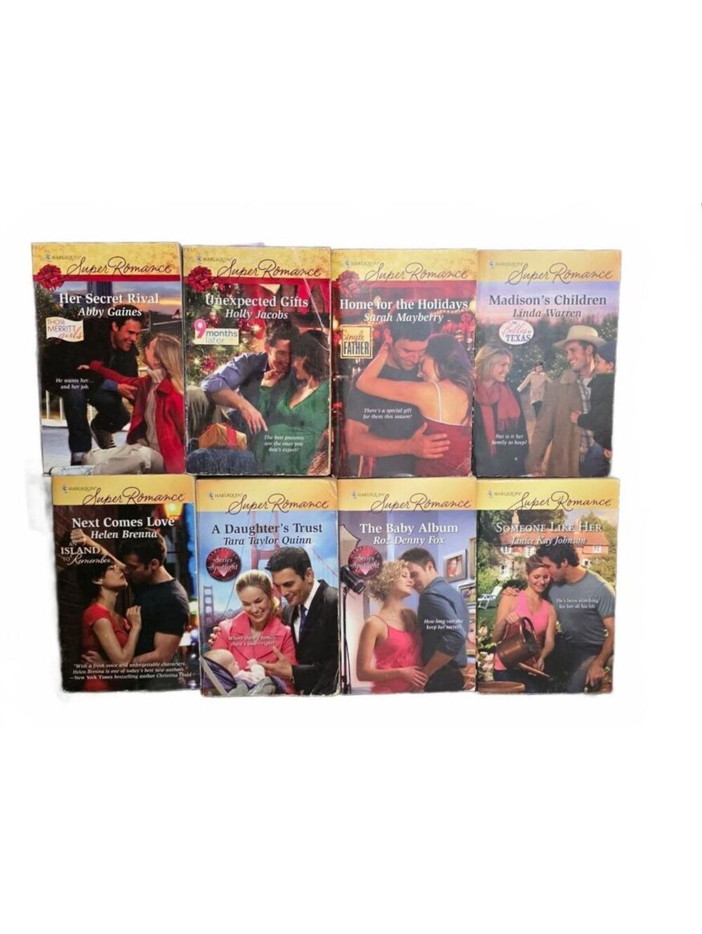 Harlequin Super Romance Books Lot of 8 Bundle Tara Taylor Quinn Brenna Fox Mixed
